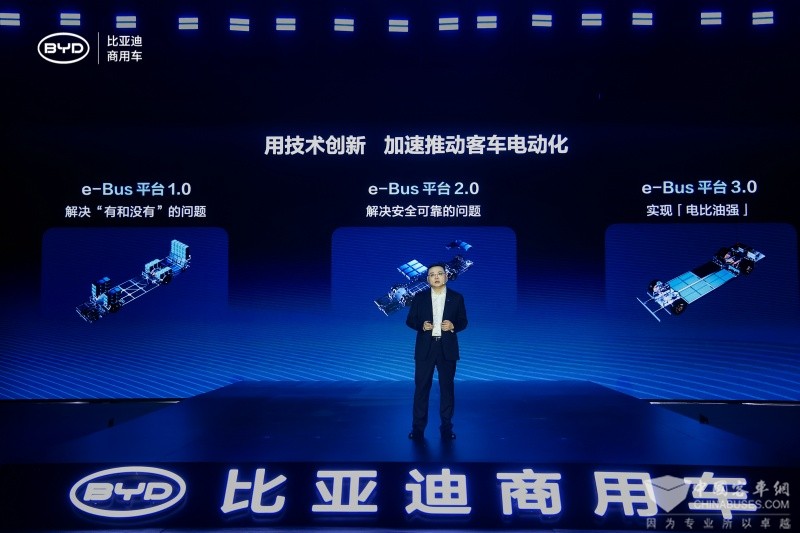 比亚迪发布e-Bus平台3.0