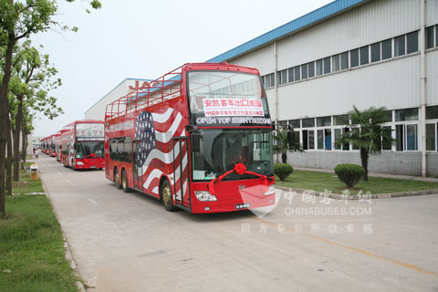 安凯HFF6120GS-3成为我国首次批量出口美国的豪华客车