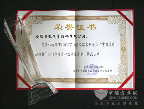获奖证书