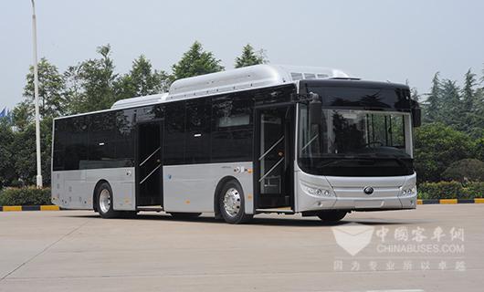 宇通面向欧洲市场推出的12米纯电动公交