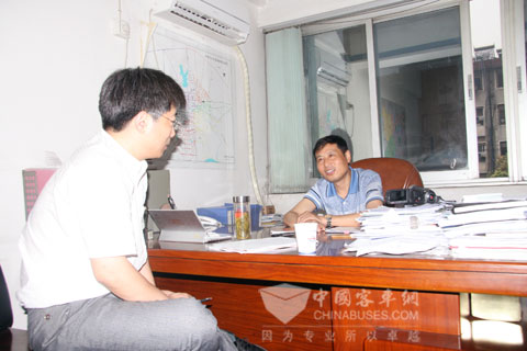 合肥公交副总工程师夏邦金与乐竞官方网站总编吴永强畅谈行业发展